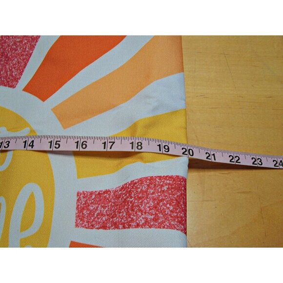 Hello Sunshine Print Beach Tote Shopping Bag Bright Glitter Double Rope Handle - Picture 7 of 11